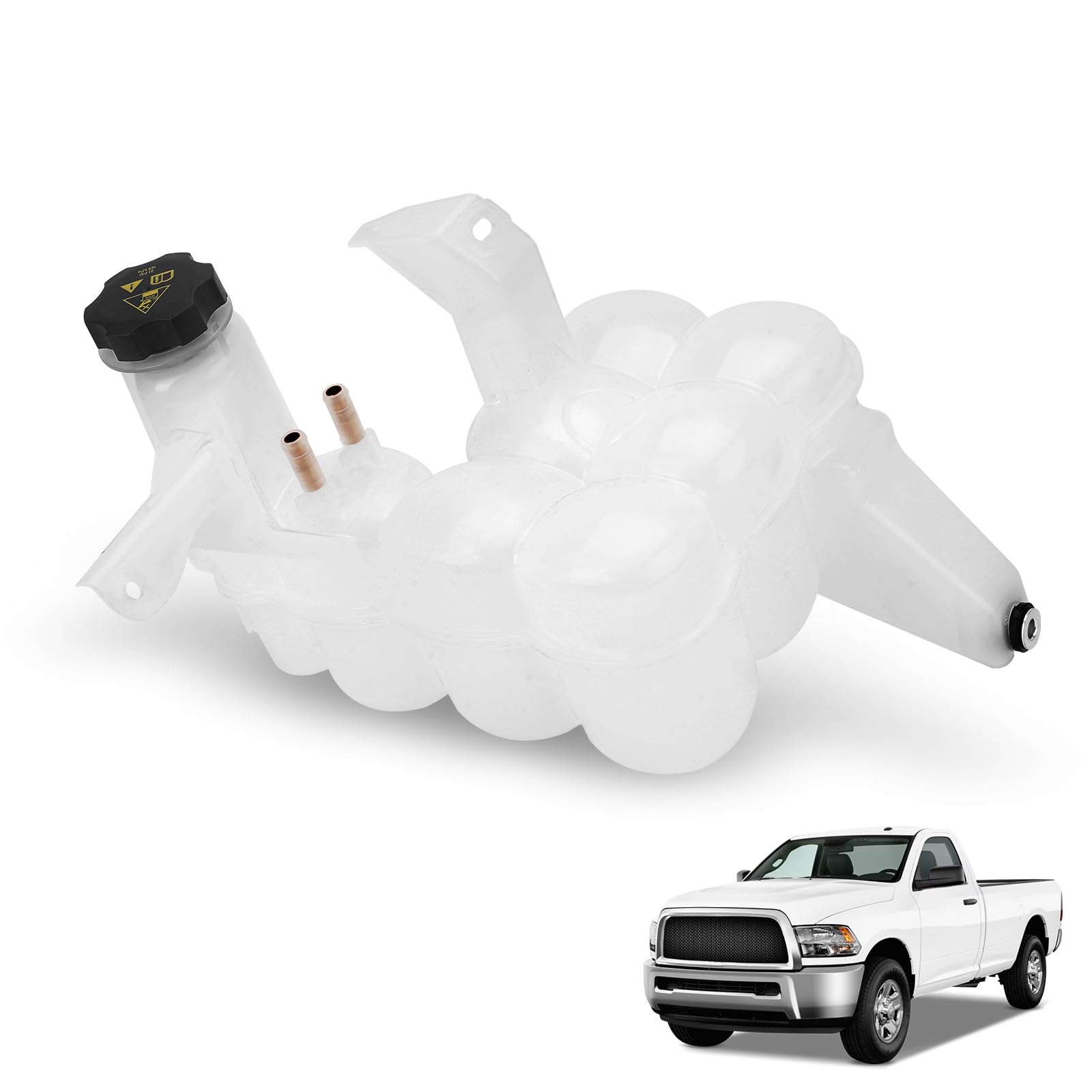 YEHERIT front view coolant reservoir showing direct-fit shape and mounting