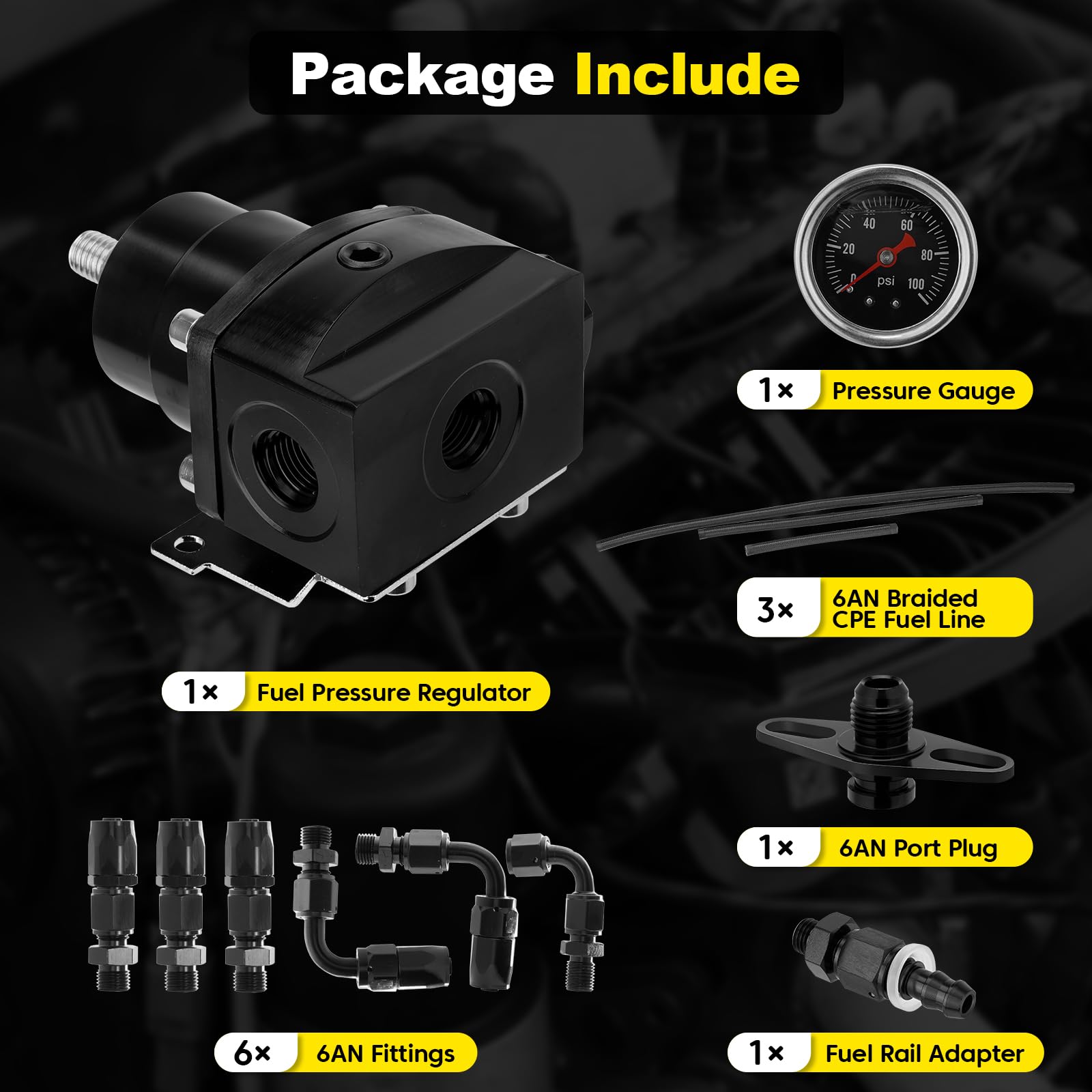 YEHERIT kit packaging and included components for quick installation