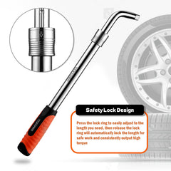 YEKEPRO locking collar detail highlighting quick-adjust safety and secure hold