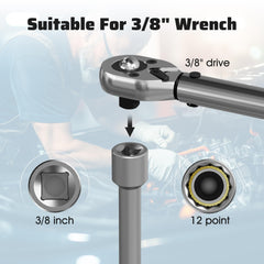 YEKEPRO socket beside ruler to show 12-inch length for reaching recessed plugs
