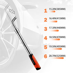 YEKEPRO wrench extended demonstrating added leverage for stubborn lug nuts