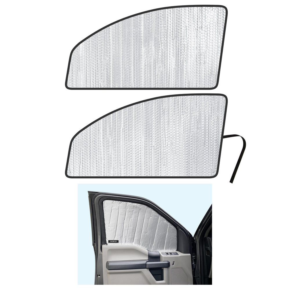YelloPro Auto front view showing custom-fit sunshade protecting cabin