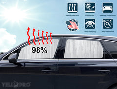 YelloPro Auto installed on truck side window demonstrating easy press-fit