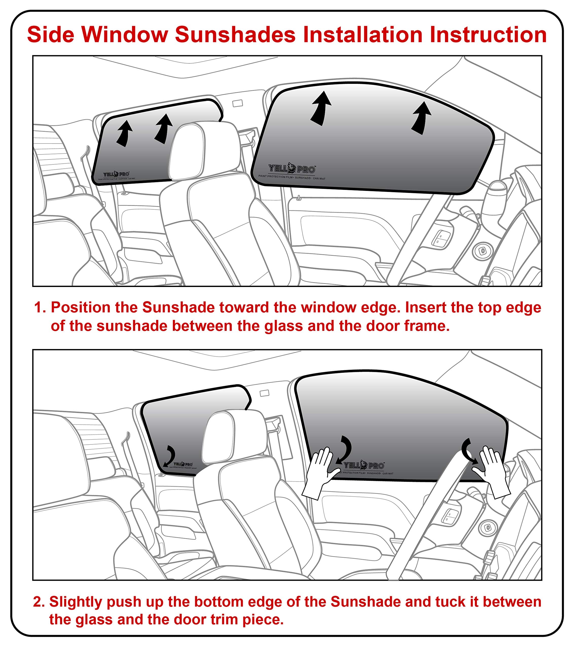 YelloPro Auto reflective surface deflecting sunlight to lower cabin heat