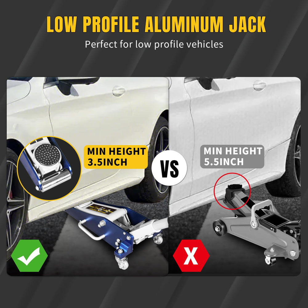 YELLOW JACKET lifting a car wheel area to show practical service use benefit