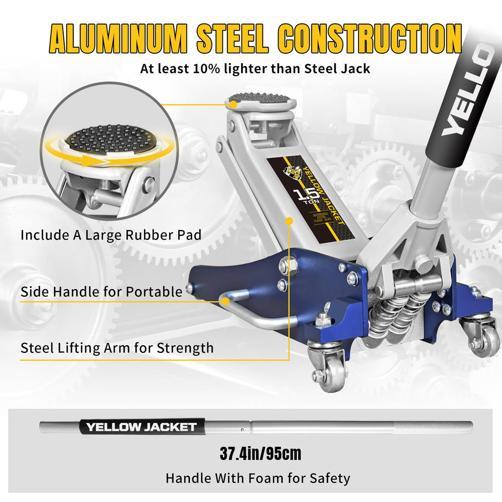 YELLOW JACKET low profile side angle demonstrating 3.5 inch minimum clearance benefit