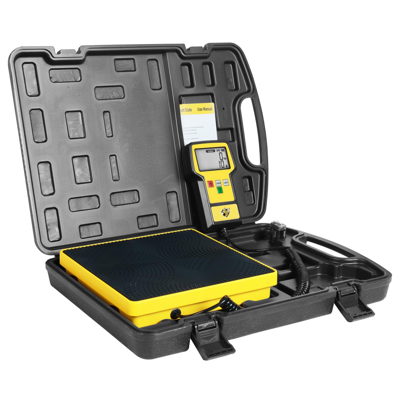 YELLOW JACKET front view on case showing portability and organized storage