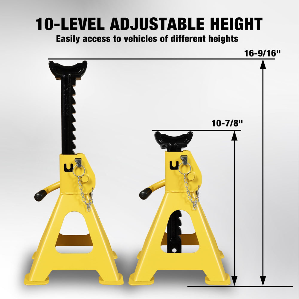 YELLOW JACKET height range shown with scale for fit verification