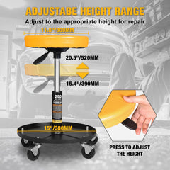 YELLOW JACKET underside tool tray filled with sockets and wrenches for quick access benefit