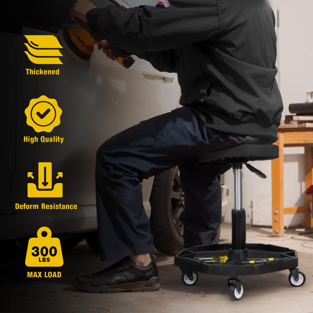 YELLOW JACKET removable tool trays filled with screws and sockets for quick access