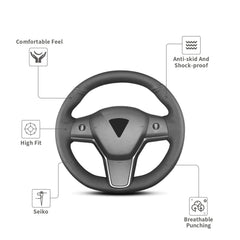 Yeolpise close-up of microfiber leather texture, offers durable comfortable grip