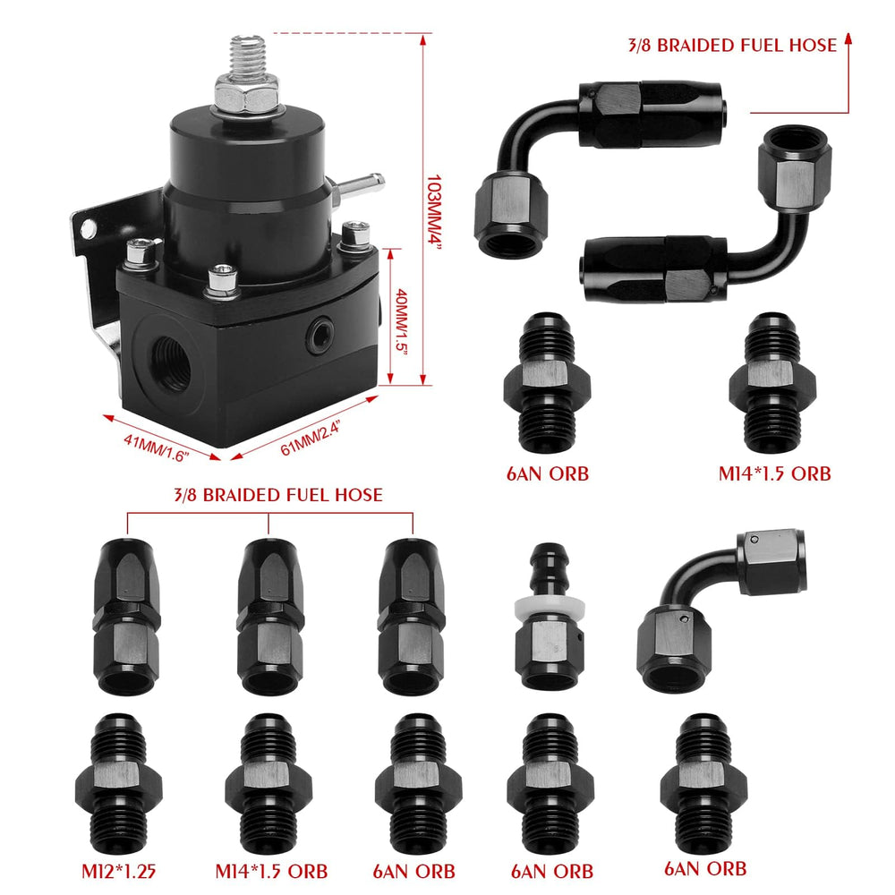 YESHMA regulator mounted on fuel rail demonstrating in-vehicle compatibility