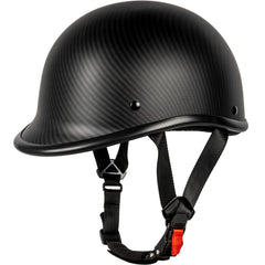 Yesmotor front view carbon fiber helmet showing shape and DOT compliance benefit