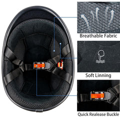 Yesmotor quick-release buckle detail for fast secure fastening