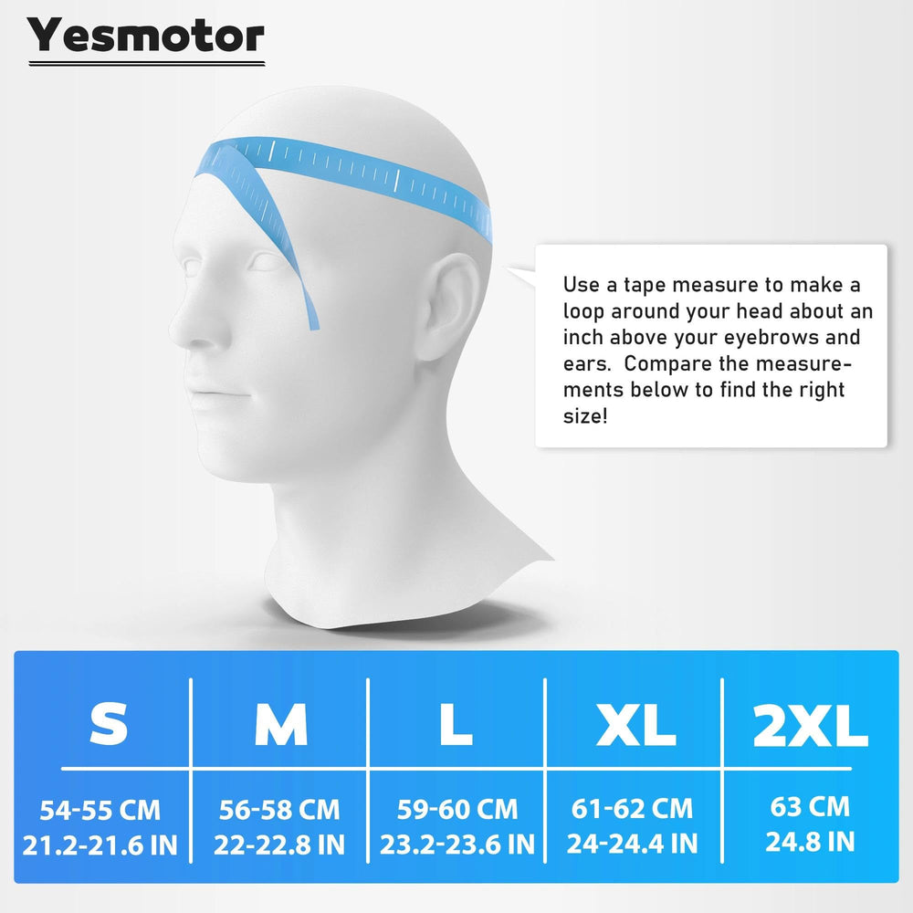 Yesmotor Hawk size comparison next to a helmet showing lightweight scale