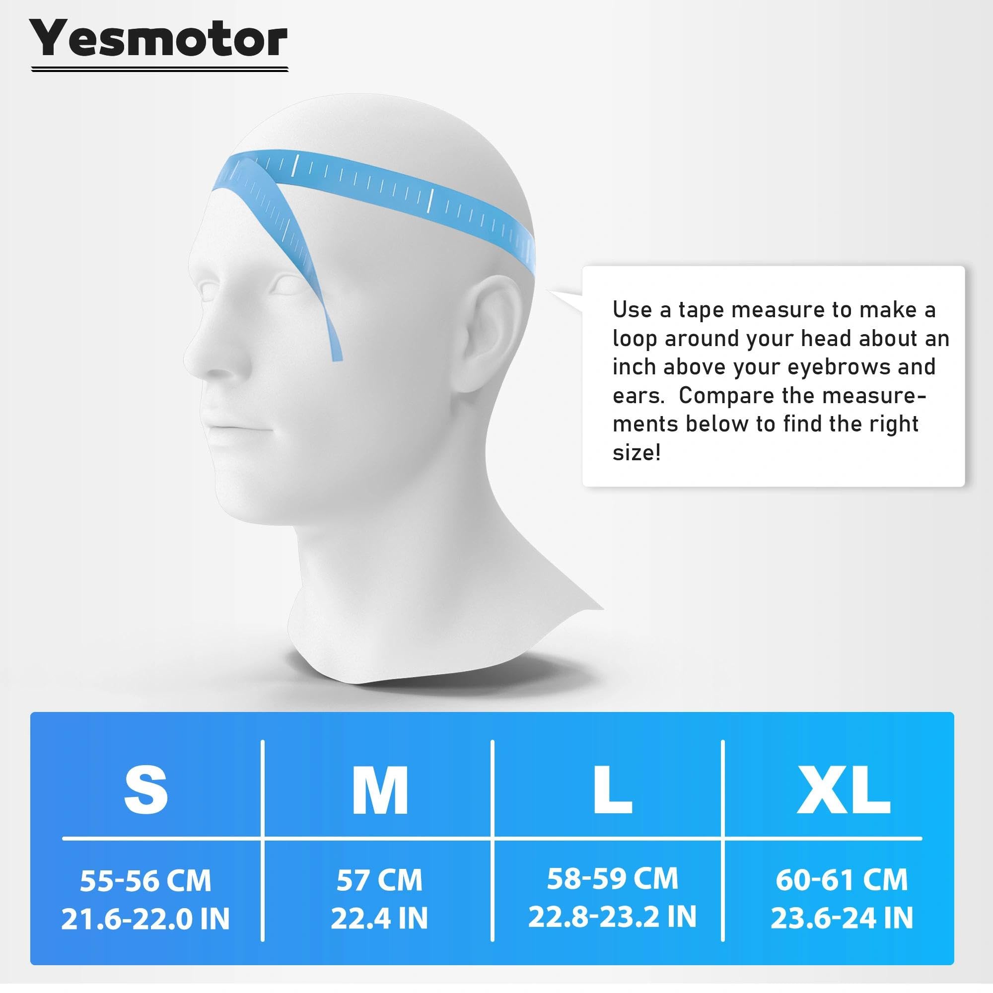 Yesmotor scale size comparison with a ruler to show fit and proportion for buyers