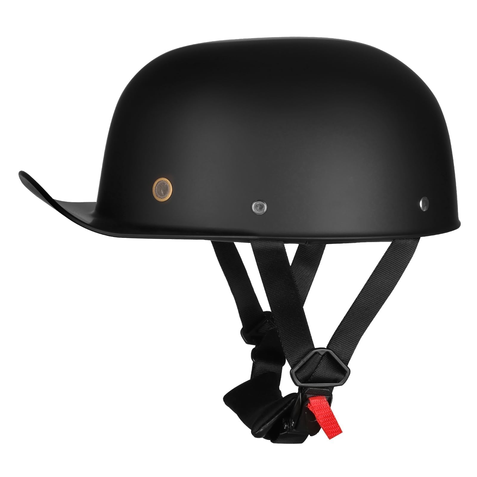 Yesmotor side profile emphasizing low-profile baseball-cap silhouette and fit