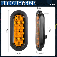 Yexiya side profile of oval light highlighting slim durable housing and fit