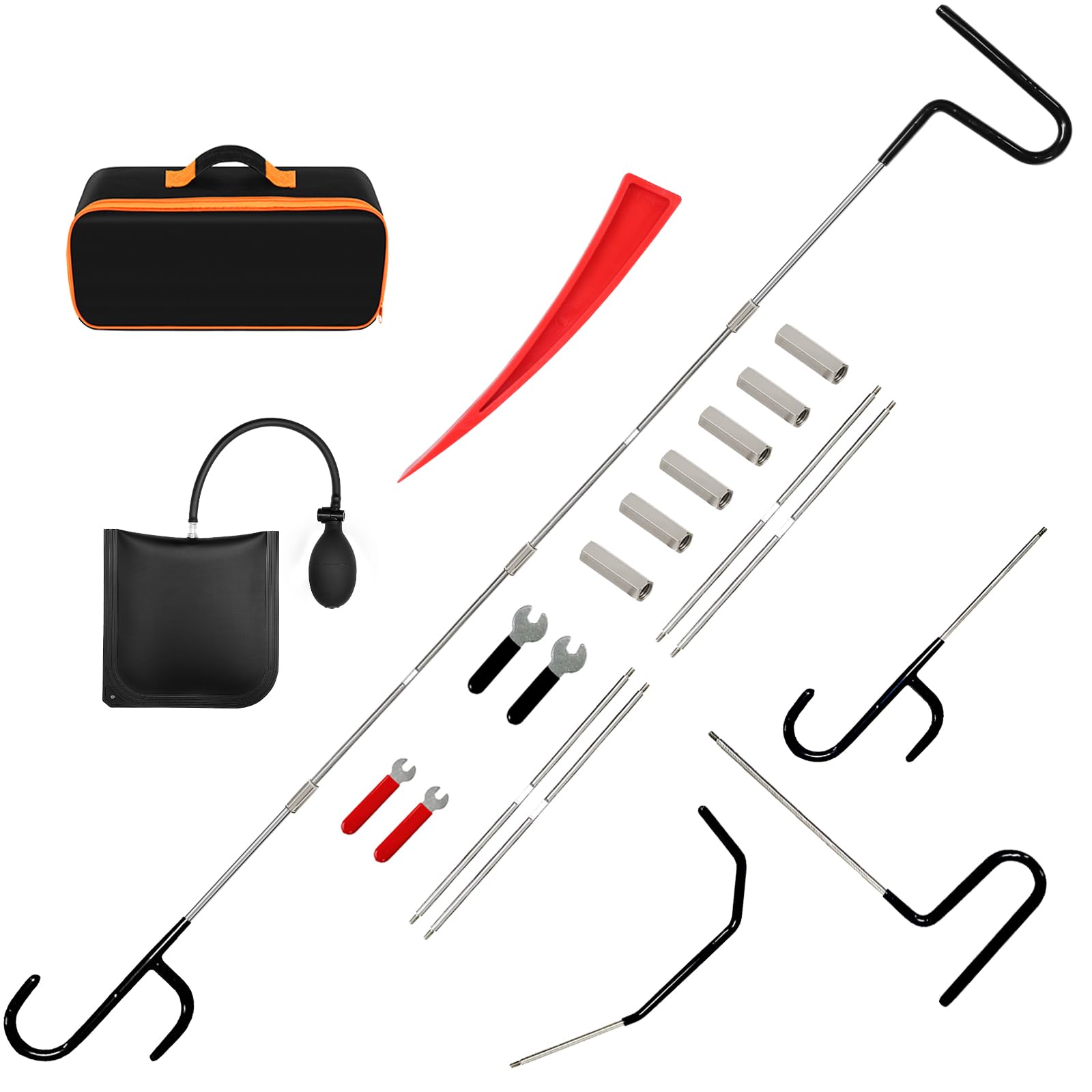 YEYINGZHUO front view of full 20-piece kit showing compact organizer bag and tools for portability
