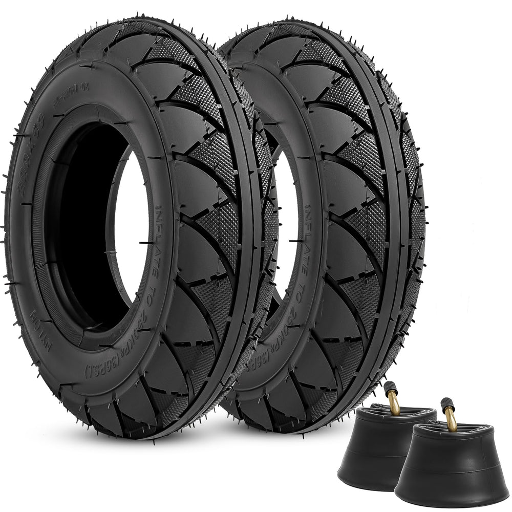 YeYouC front view of 200x50 tire set showing kit contents and fit benefit