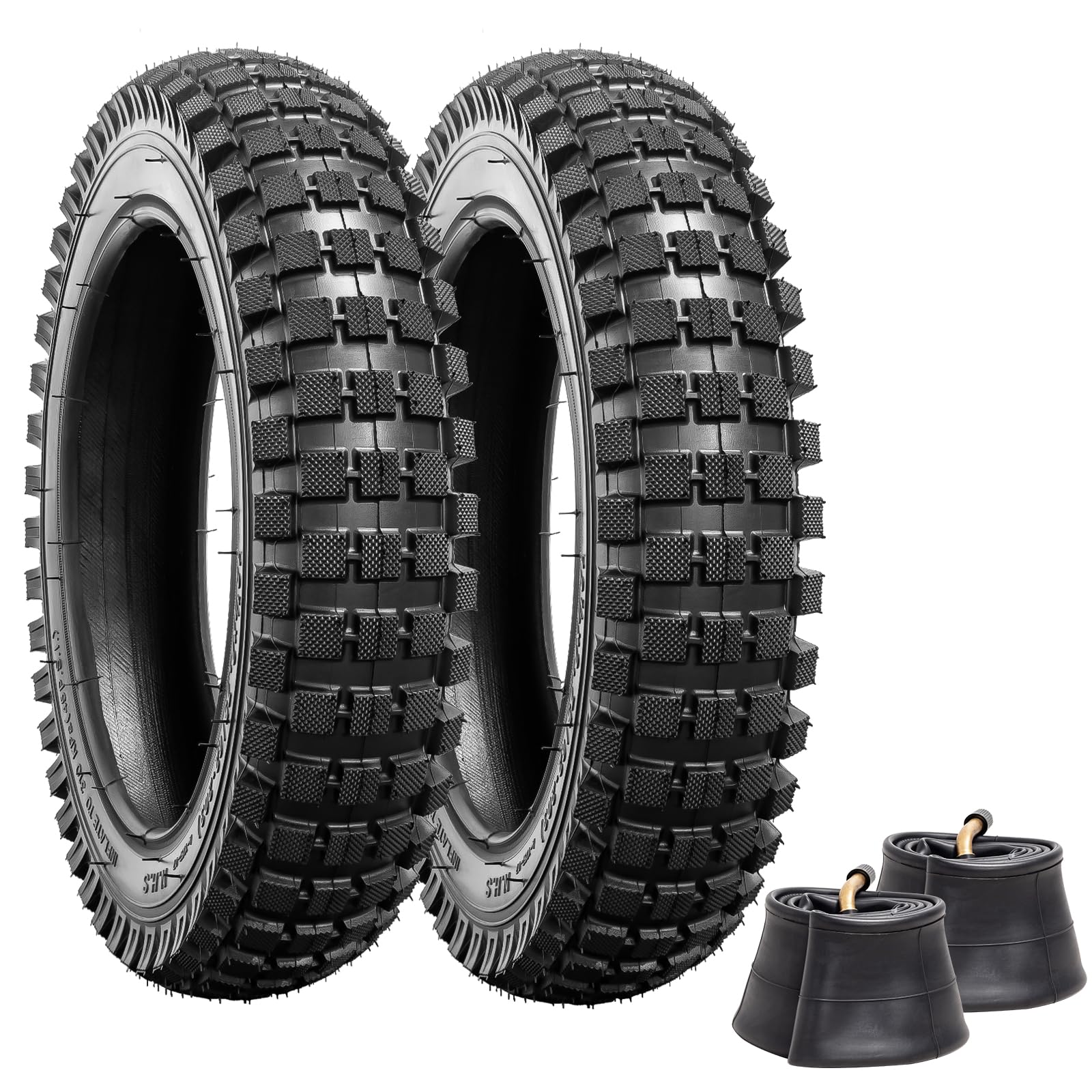 YeYouC front view of two 12.5x2.75 tires and tubes, ready to replace old wheels