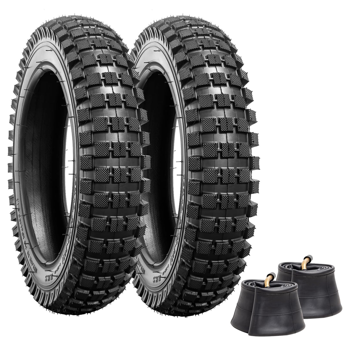 YeYouC front view of two 12.5x2.75 tires and tubes, ready to replace old wheels