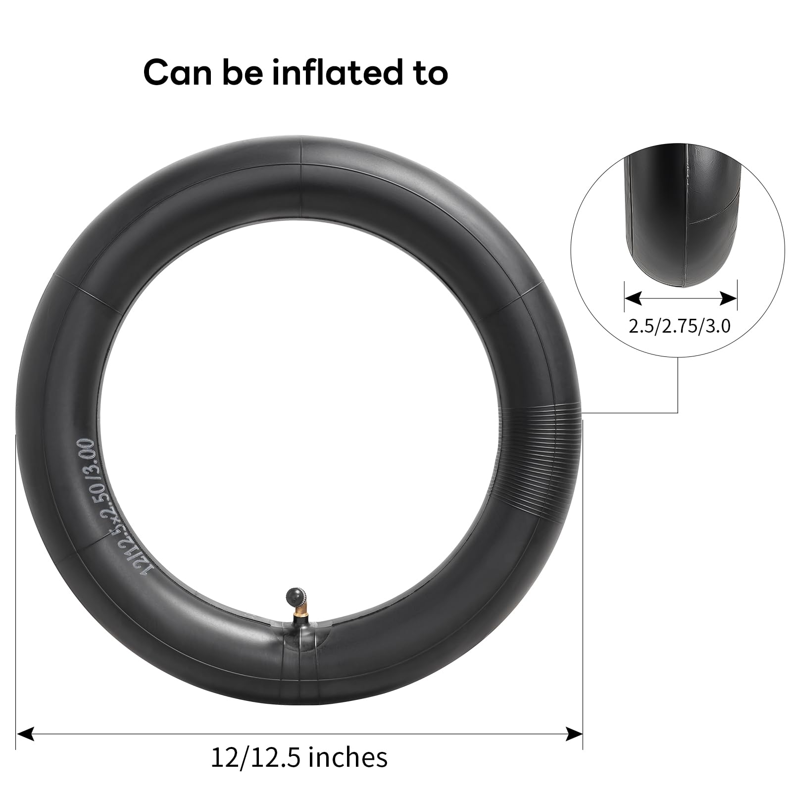 YeYouC inner tube with CR202 bent valve stem for secure inflation and sealing