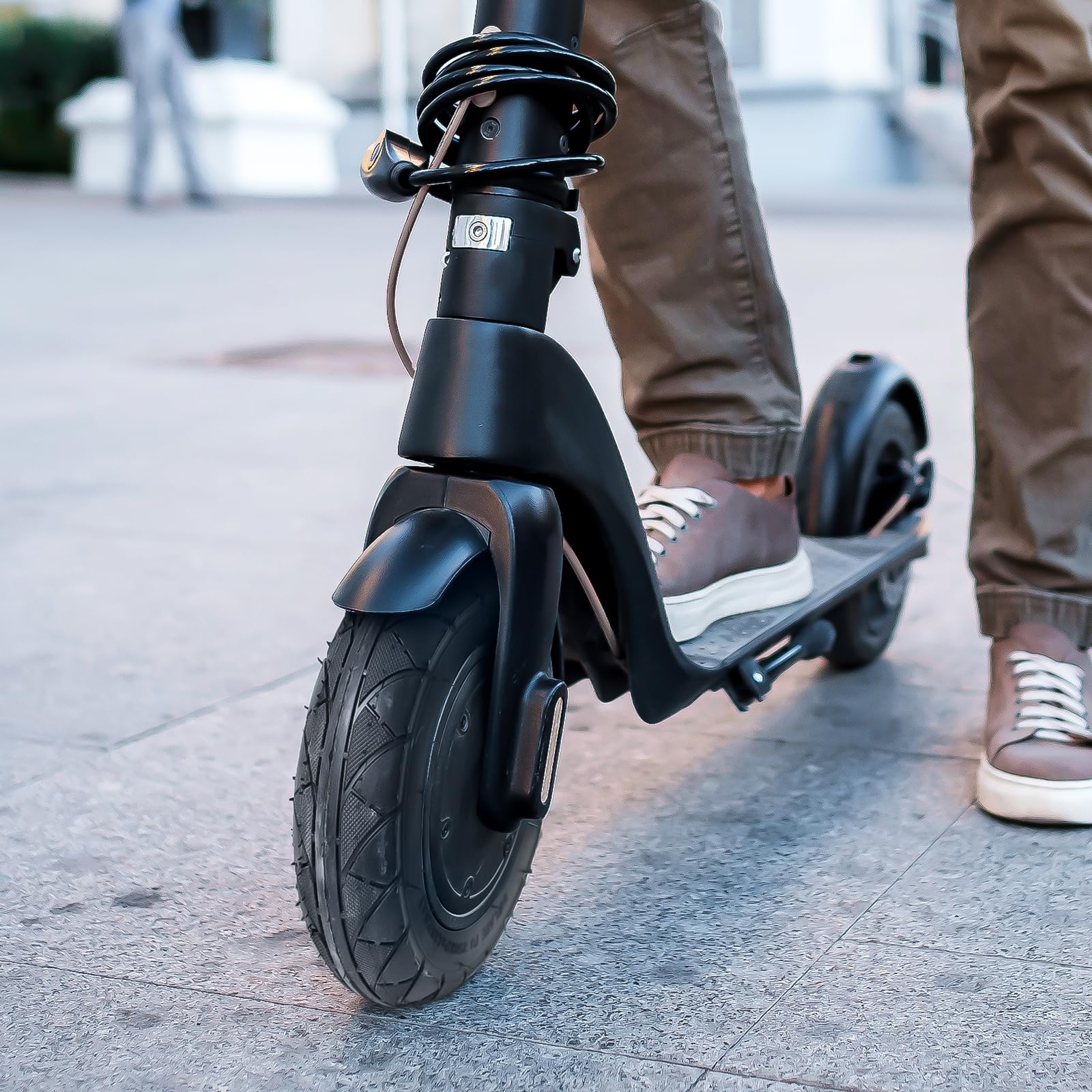 YeYouC child riding scooter with new tires showing smoother, safer ride