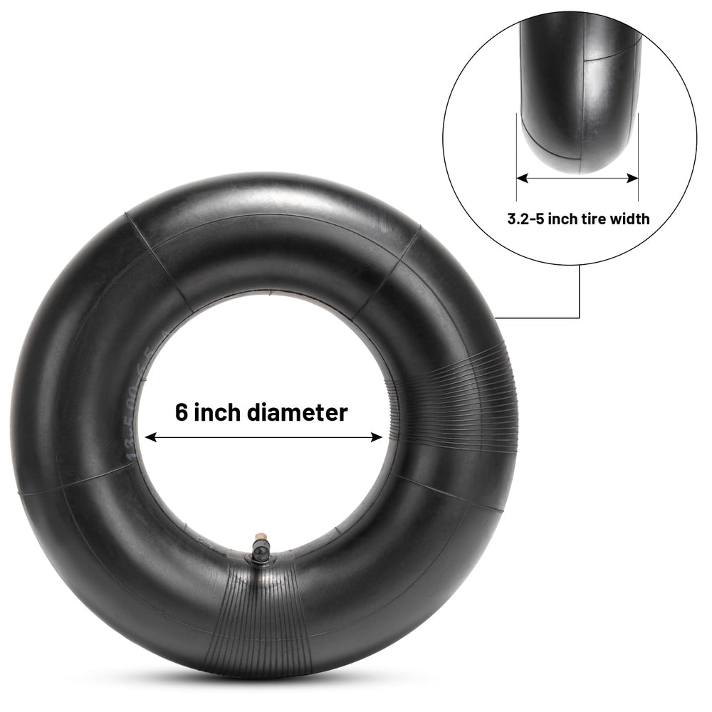YeYouC tube beside ruler and 6-inch rim showing correct sizing