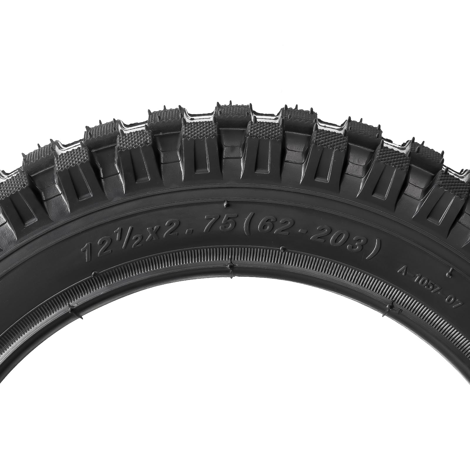 YeYouC tire beside ruler to show 12.5 inch diameter for accurate sizing