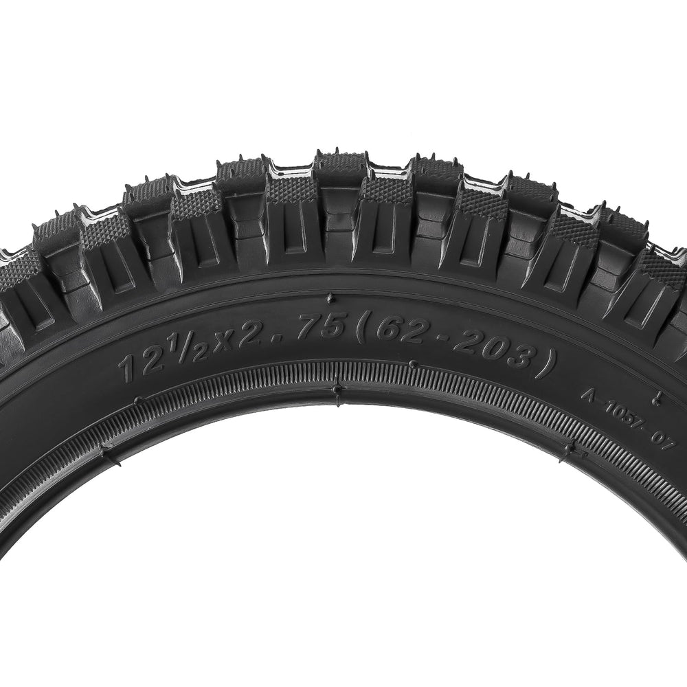 YeYouC tire beside ruler to show 12.5 inch diameter for accurate sizing