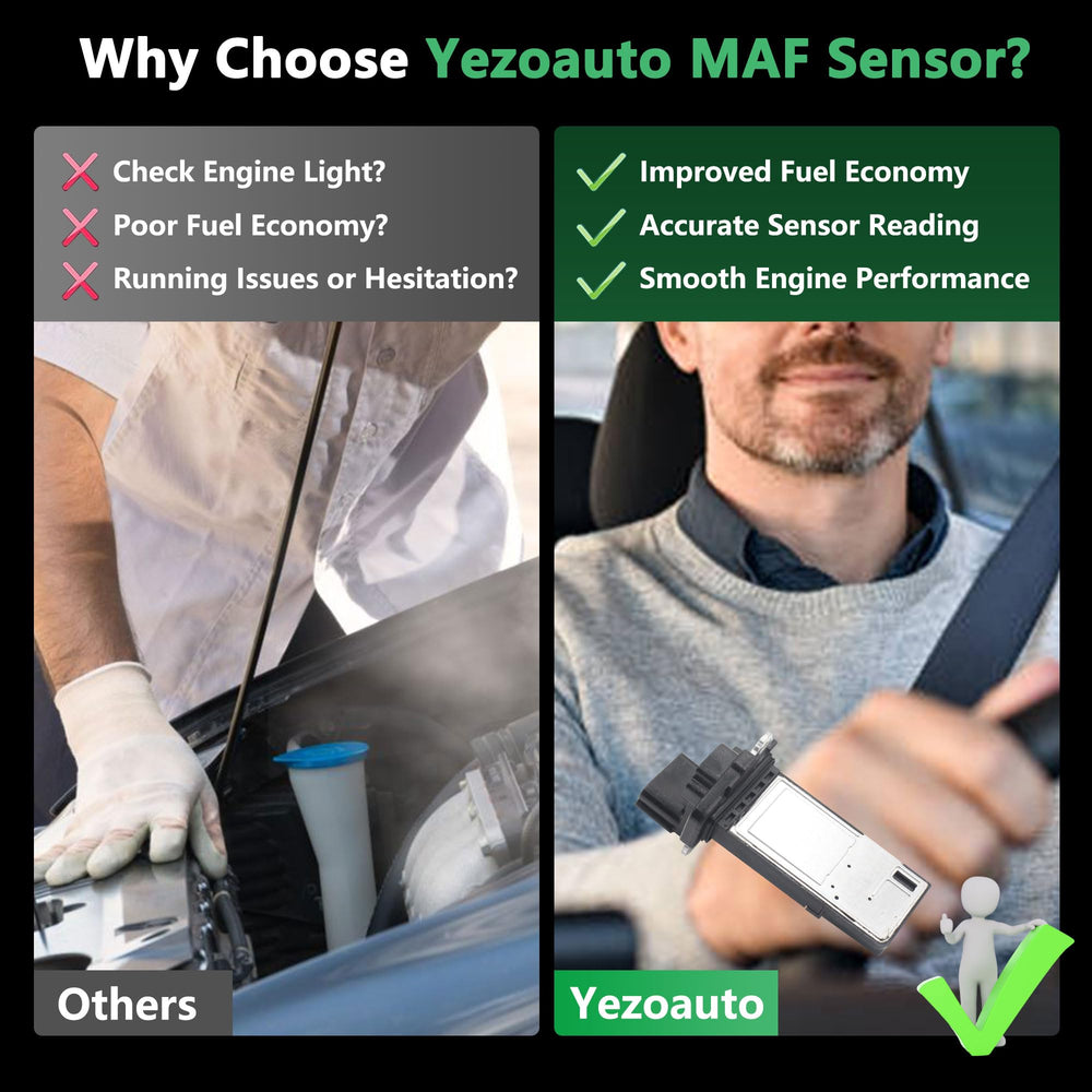 Yezoauto MAF installed under hood restoring proper engine air-fuel balance
