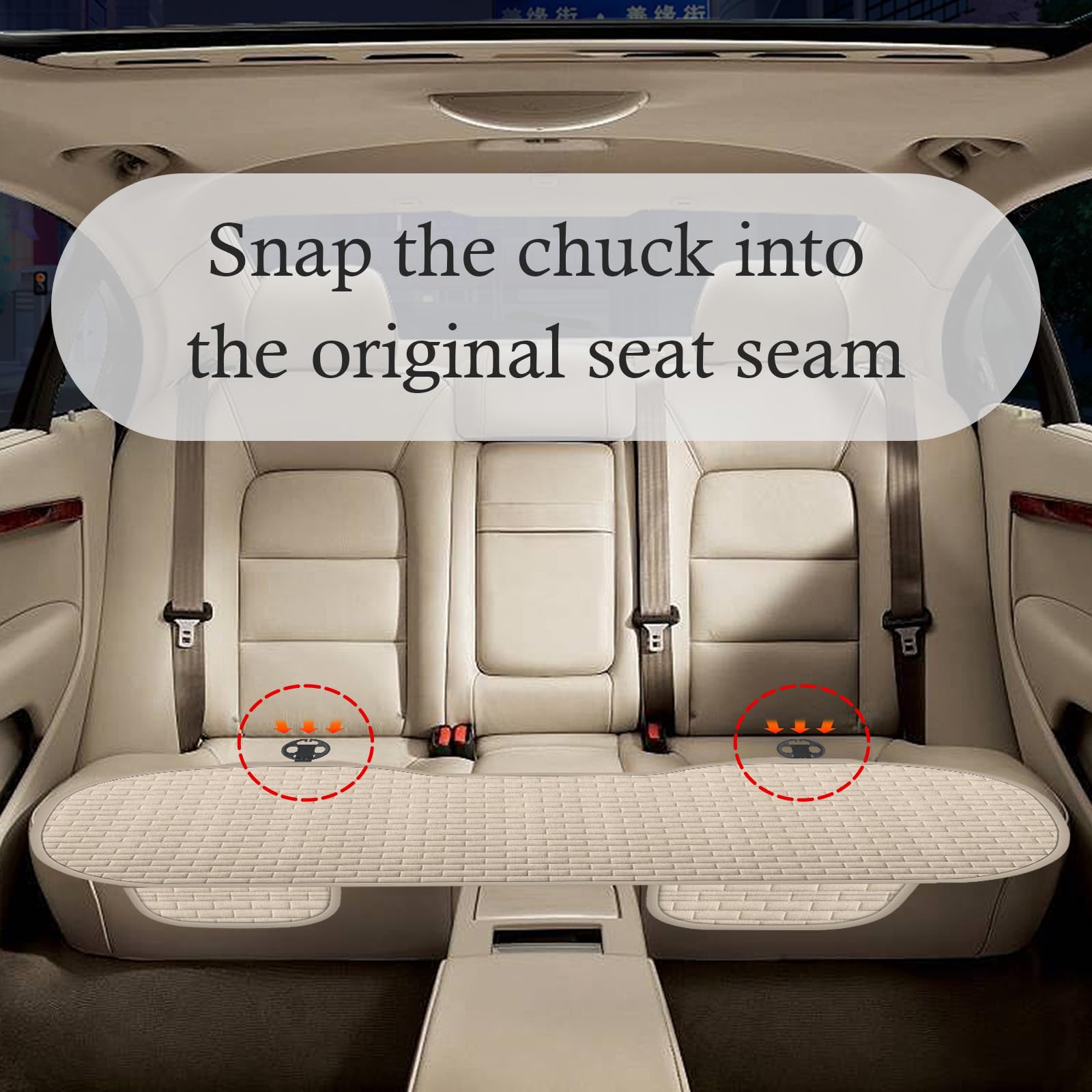 YGDMD beige seat cover in a car interior enhancing protection and style
