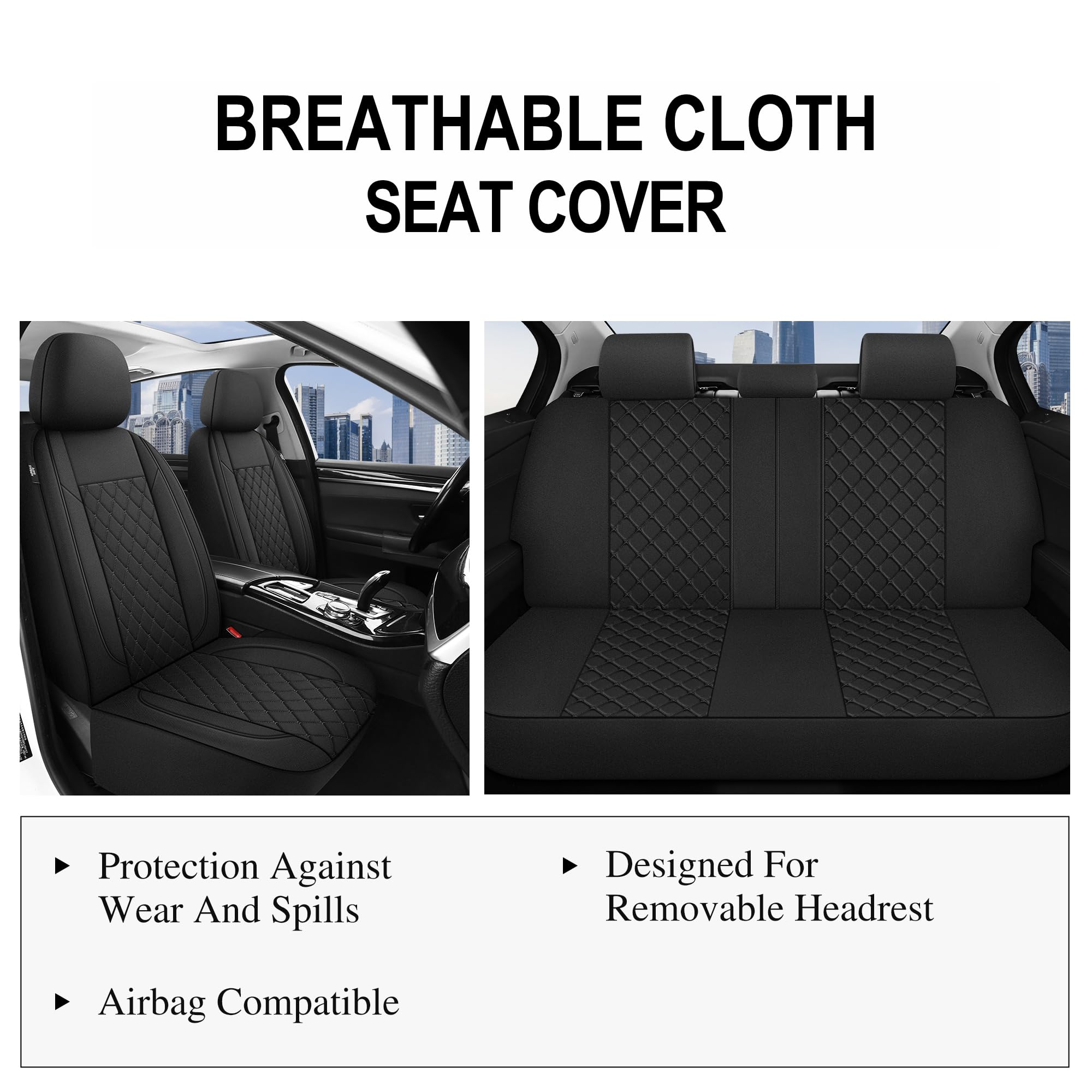 YGL back seat coverage in a sedan protecting upholstery from wear