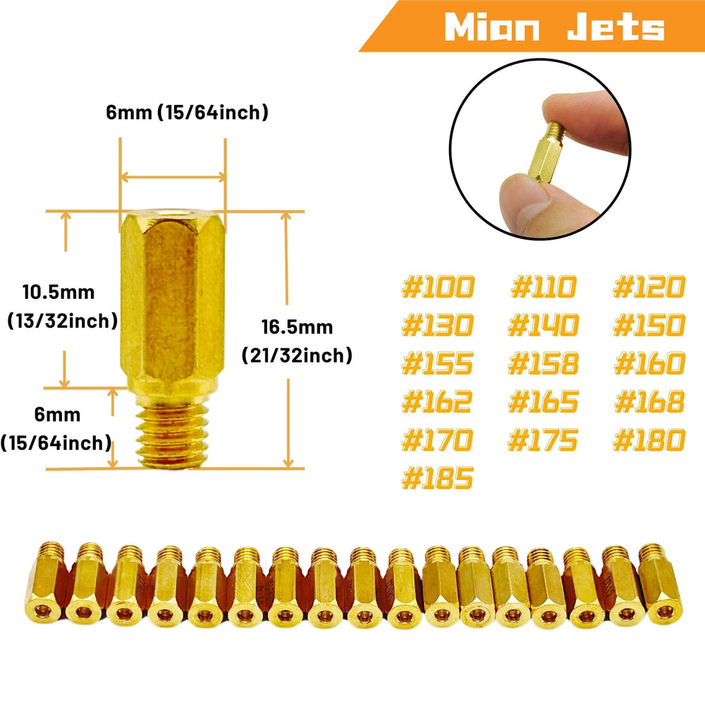 YGQ pilot jets arrangement displaying slow jet variety for better idle tuning