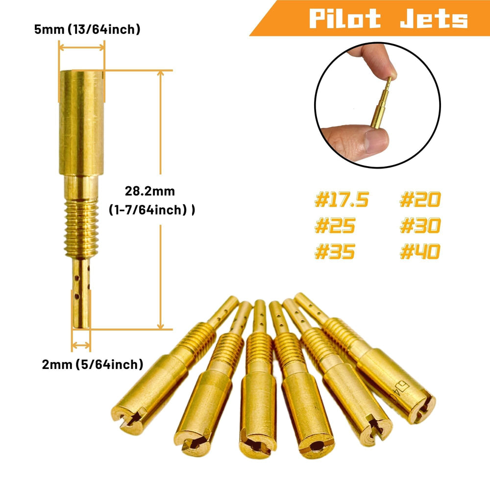 YGQ jets beside a ruler to show scale and help choose correct sizes