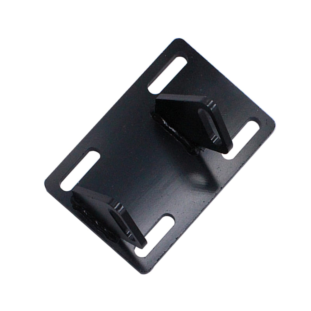 YHB laser-cut adapter plate close-up showing precise holes and durability benefit