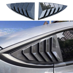 yhcdsea front view of louvers on Model 3 window showing sleek styling and sun protection