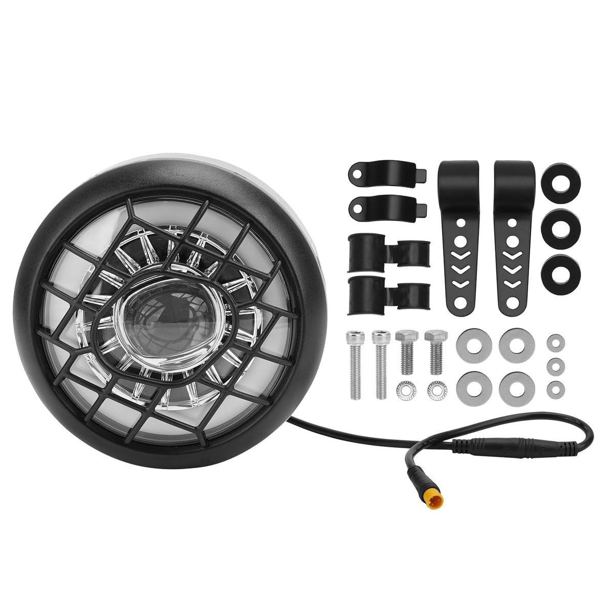 YIBEICO front-facing headlight showing bright LED face and clean finish