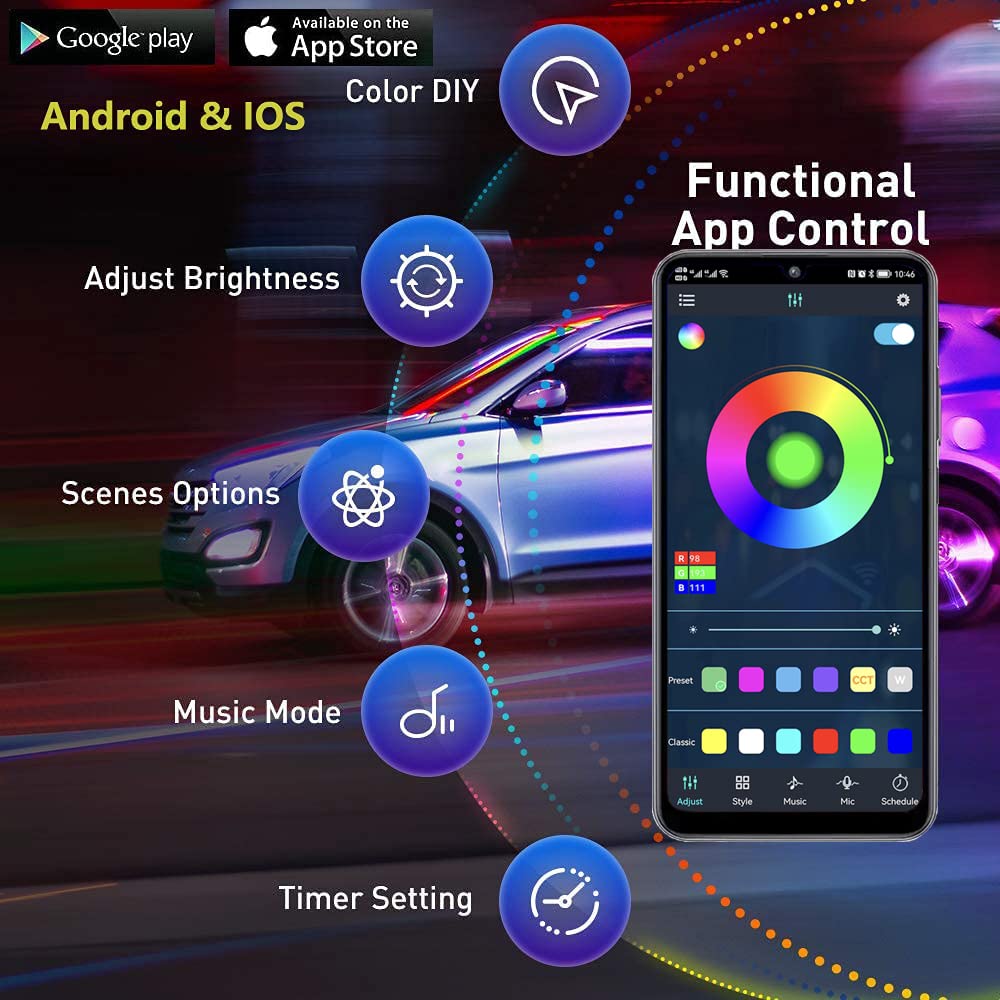 Yielinth Bluetooth controller and RF remote display offering precise color control