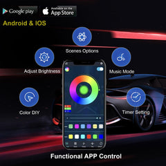 yielinth controller and remote displayed for easy app and RF control benefits