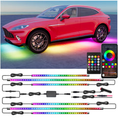 yielinth front packaging showing full underglow kit and contents benefits visibility