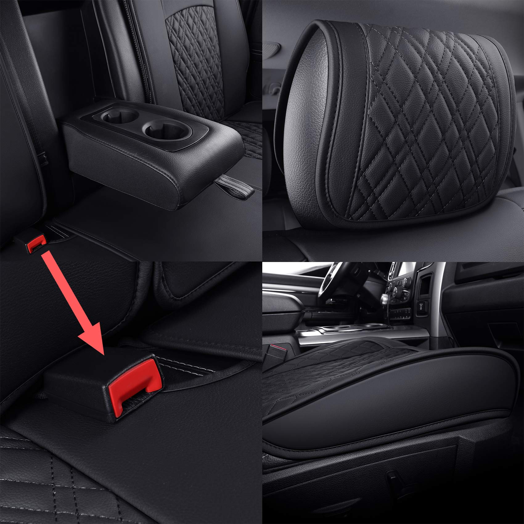 YIERTAI seat cover next to ruler for scale to show tailored fit