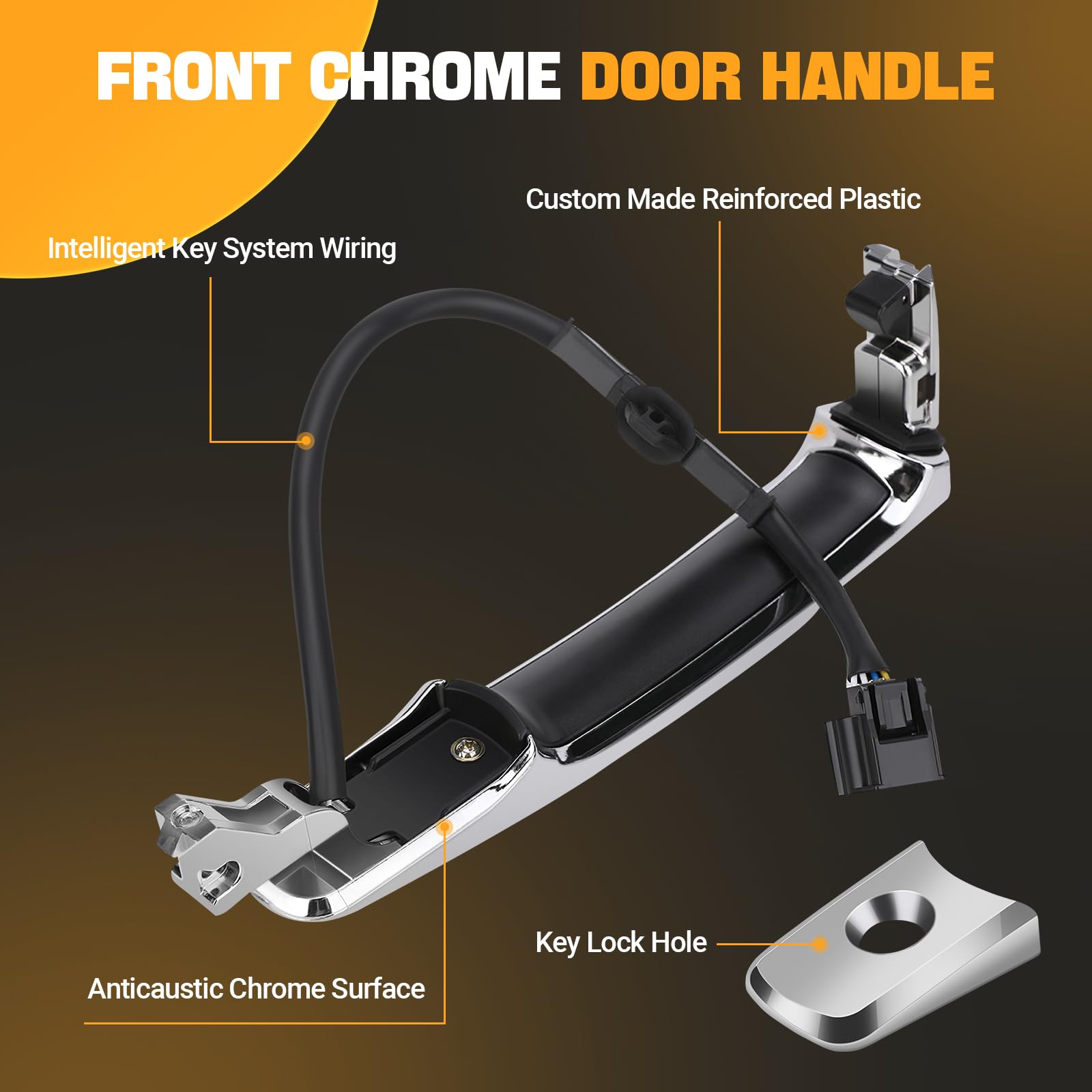 Yikesai driver-side handle front view demonstrating OEM-fit aesthetics