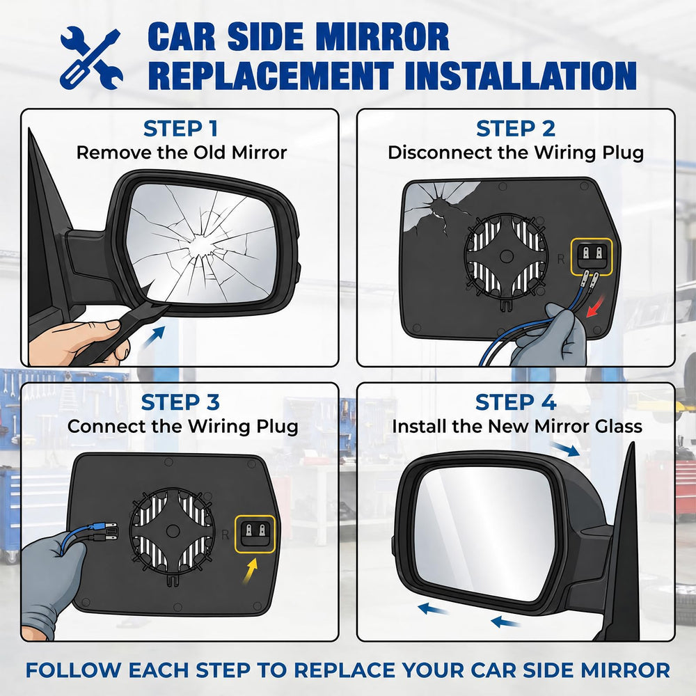 Yikesai mirror in driving scene improving rear visibility