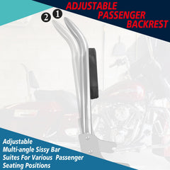 YikHouMall backrest installed on Street Glide showing enhanced passenger support