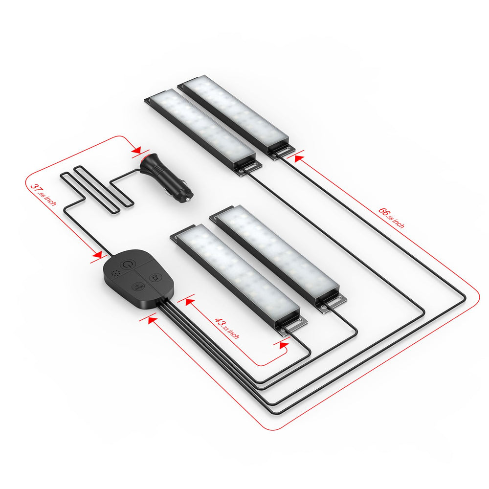 YiLaie lights beside ruler showing compact size and easy fit