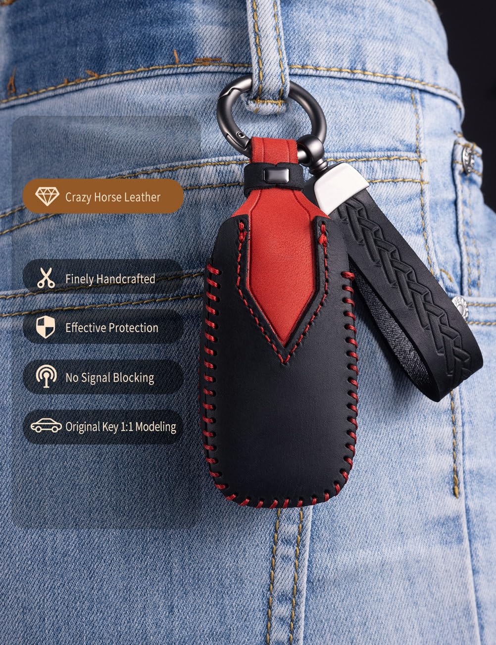 YINEOR key cover beside coin showing slim profile and pocketability