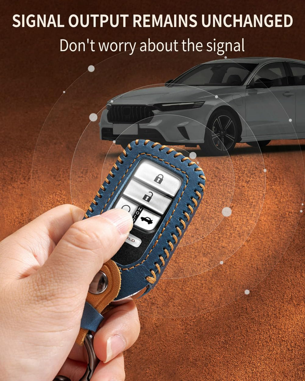 YINEOR keychain attached to cover showing portability and styling benefit