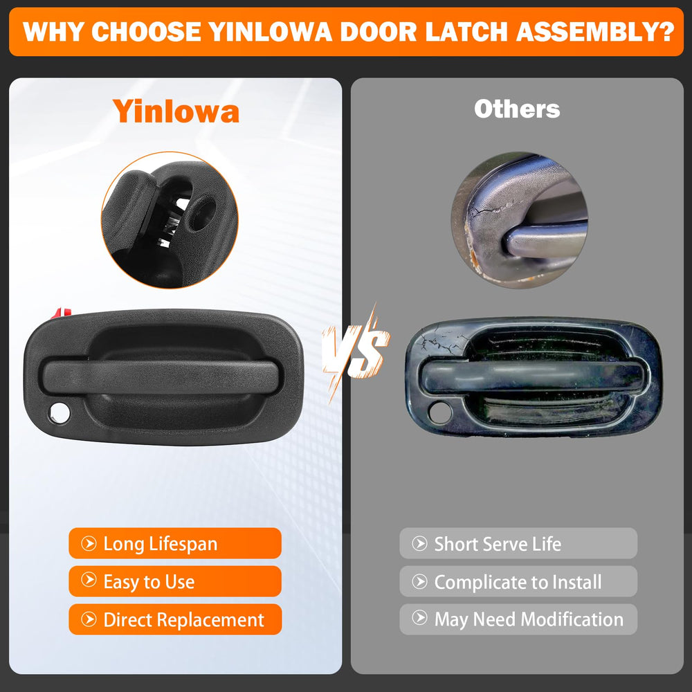 Yinlowa handles installed on Silverado front door restoring original look